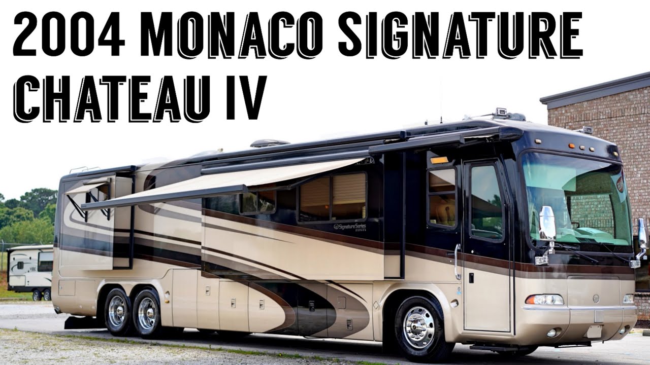 2004 Monaco Signature Chateau 4 Slide A Class 515HP Detroit Diesel Tag Axle Diesel Pusher - $129,900
