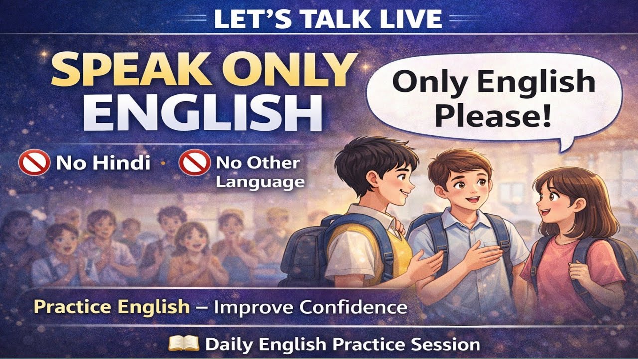 Speak Only English Let’s Talk Live Daily English Speaking Practice