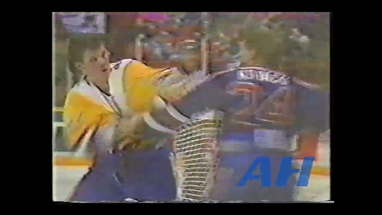WHL Feb. 9, 1992 Frank Kovacs,REG v Jeff Buchanan,SAS Regina Pats Saskatoon Blades