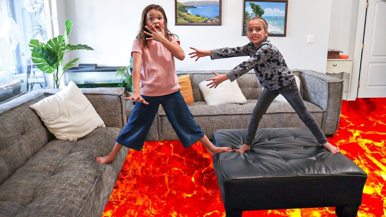 Floor is LAVA ||  Mystery Buttons turn it on & off!