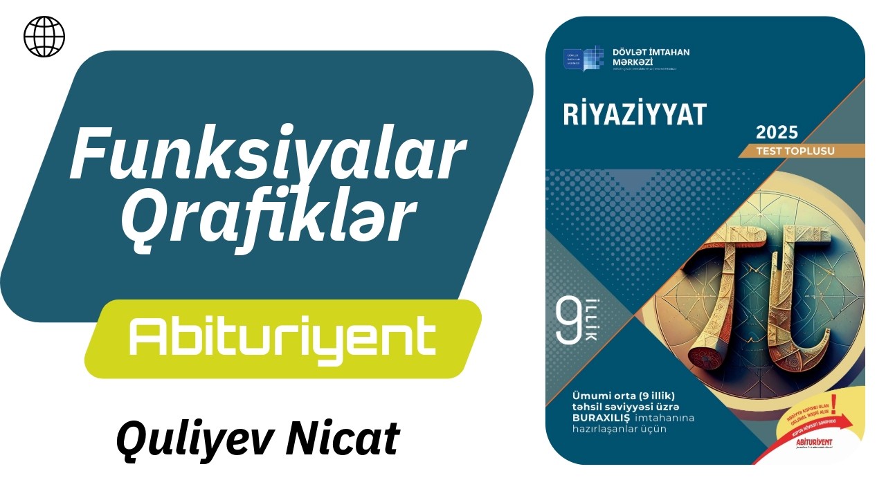 Funksiyalar və qrafiklər / Riyaziyyat test toplu 2025 / 9 illik