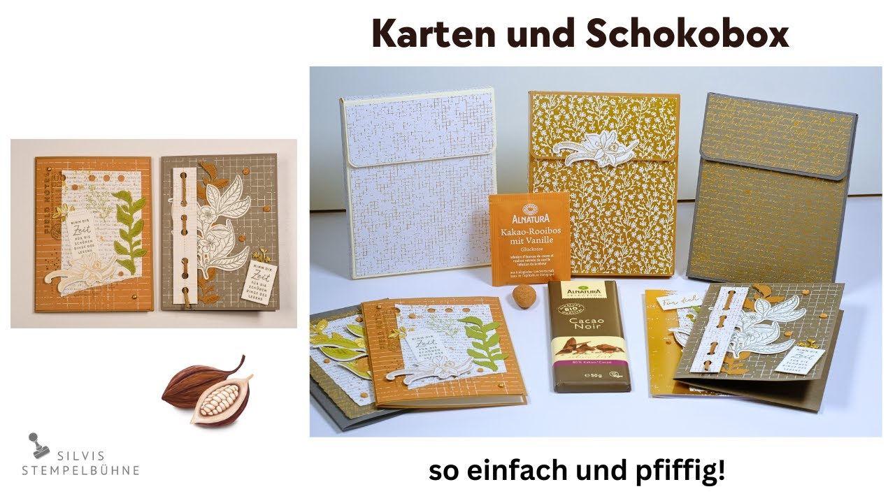 Kartenbox  / Schokolade / schnelle + pfiffige  Geschenkverpackung / Liebliche Natur / Stampin' Up!