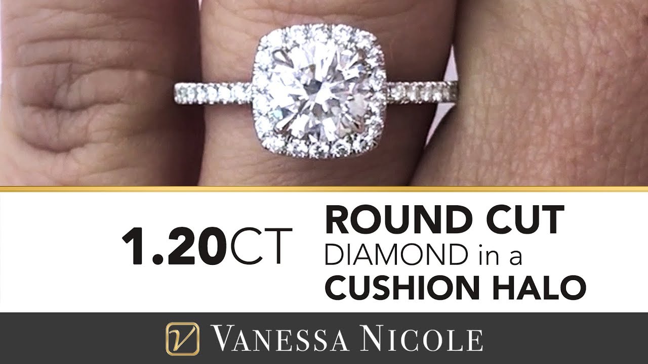 ROUND DIAMOND CUSHION HALO SETTING | 1.20 Carat Round Diamond Halo Ring for Tamara