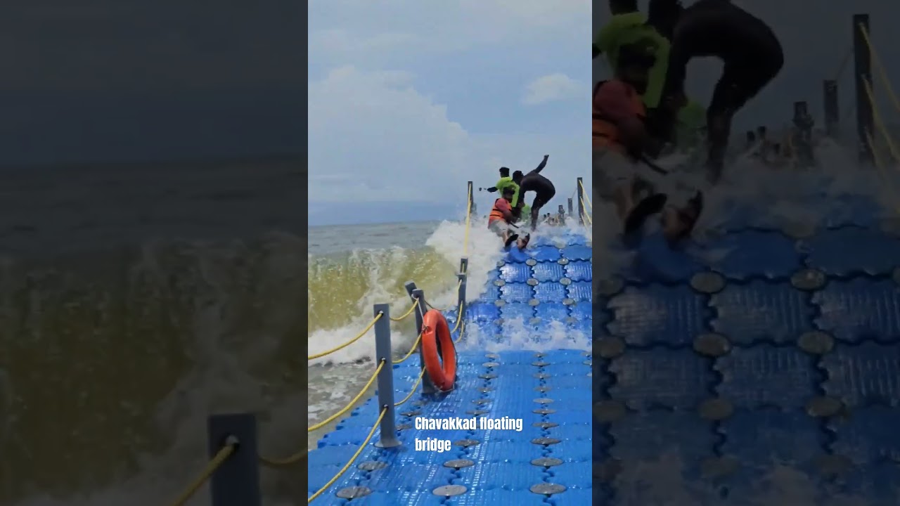 chavakkad floating bridge #floatingbridge #thrissur #trendingvideo