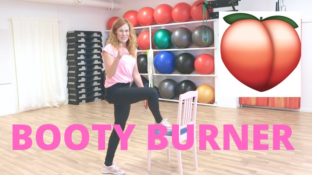 12 min BOOTY BURN At home workout with PIPPI POWER (equipment a chair)