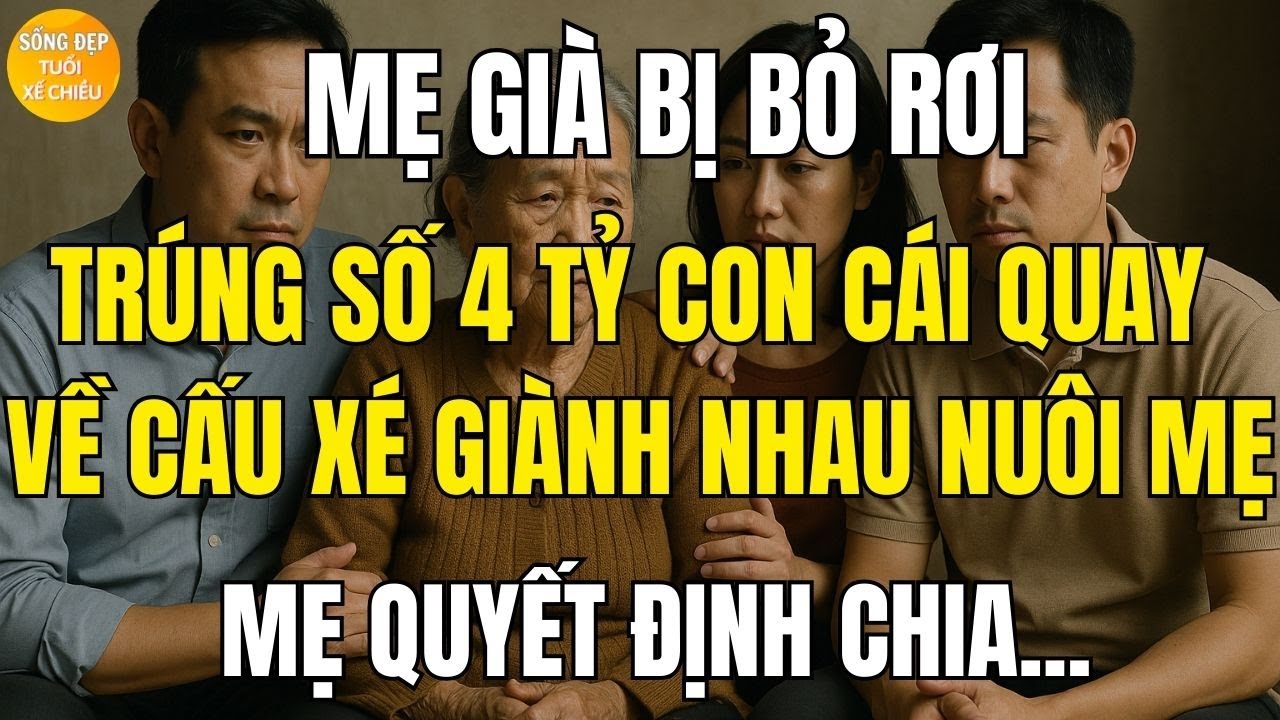 Con giàu có không nuôi mẹ già, khi nghe mẹ trúng số 4 tỷ giành nhau cấu xé đòi nuôi mẹ
