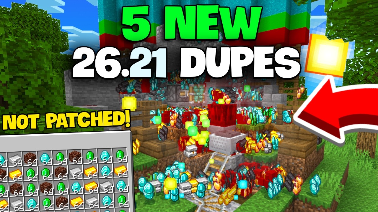 5 NEW Minecraft Bedrock Infinite Item Dupe Glitches (Working 2026)