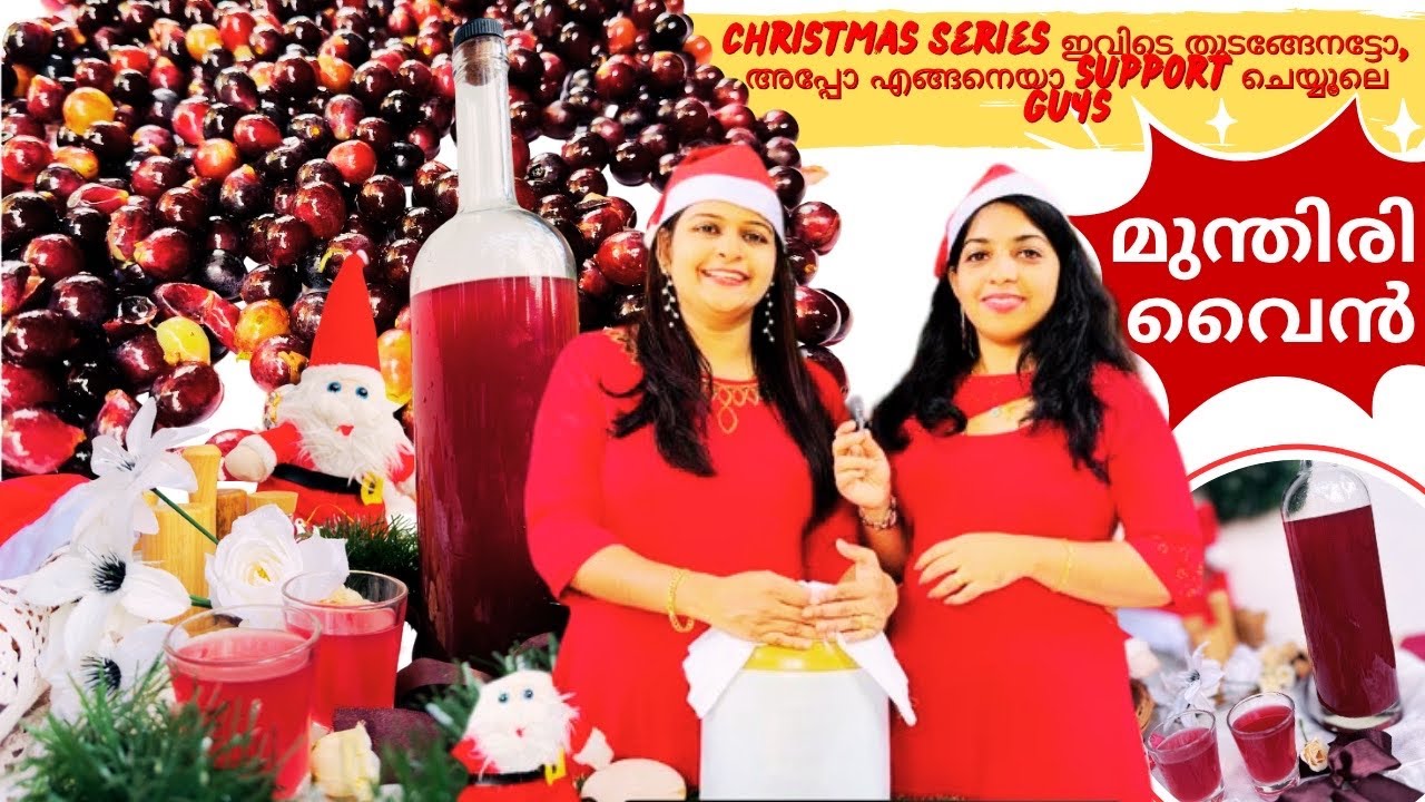 ക്രിസ്മസ് സീരീസ് 2025 Vlog 1 // How to make grape wine at home മുന്തിരി വൈൻ#winemaking  #christmas 