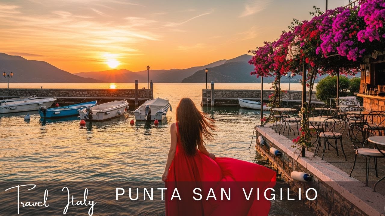 Punta San Vigilio🌊Lago di Garda🧜🏽 🏖️Italy Walking Tour Captions & Immersive Sound |Ep.29