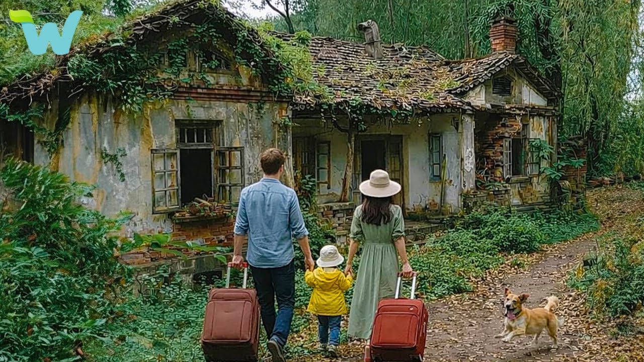 Leaving the city behind, the family rebuilt a ruined hillside house into their new home