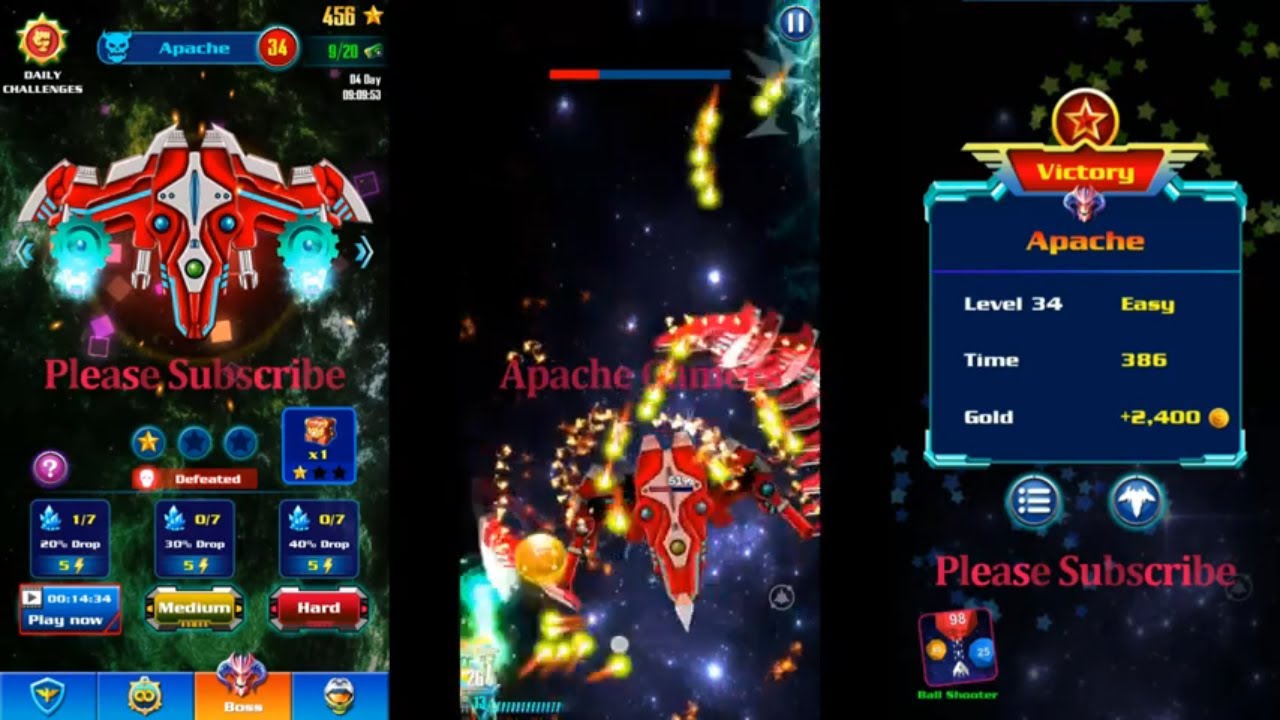 Galaxy Attack: Alien Shooter | Boss Mode | Apache Boss - Boss Level 34 | By Apache Gamers