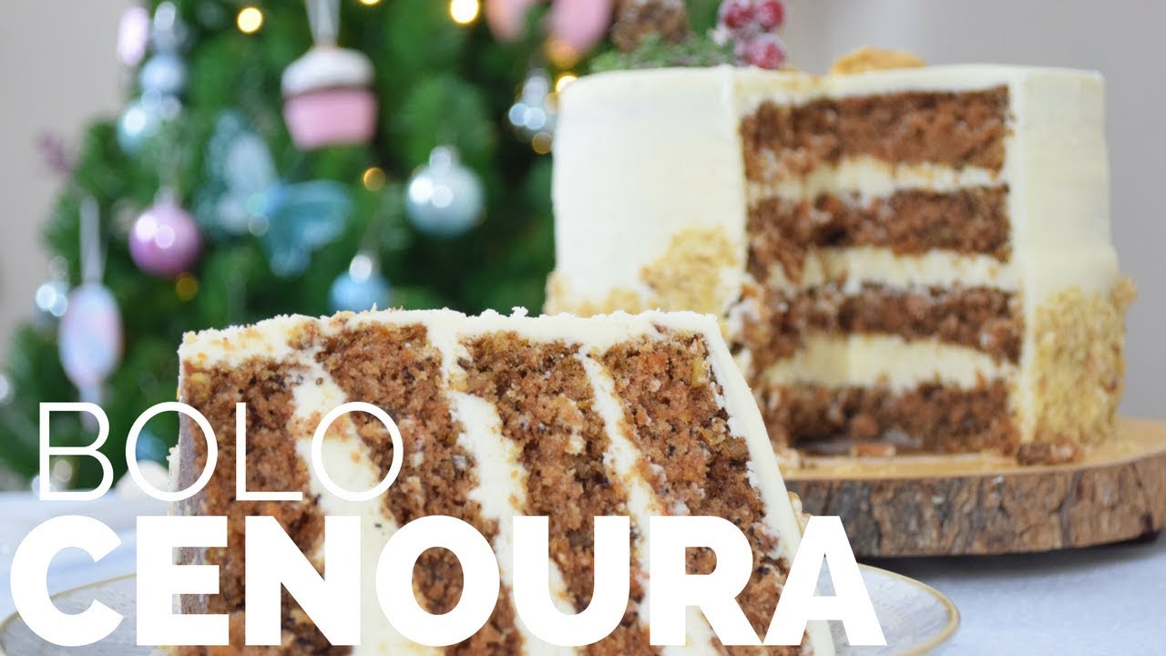 BOLO DE CENOURA NO ESTILO INGLÊS (nozes, especiarias e cream cheese) 🎄 BELLARIA CHOCOLATIER