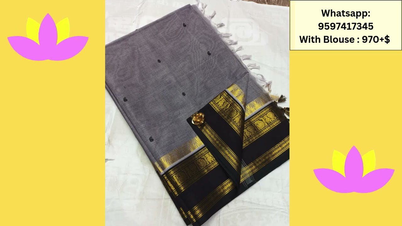 Chettinad Butta Work Saree with Running Blouse Video 22|WhatsApp-9597417345|970+$|@ValappamSareez