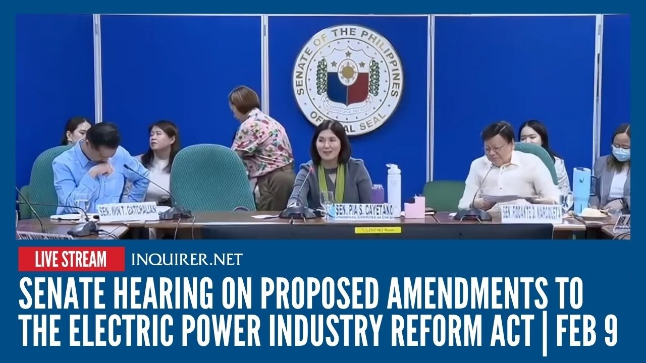 LIVE: Senate hearing on proposed amendments to the Electric Power Industry Reform Act | Feb 9
