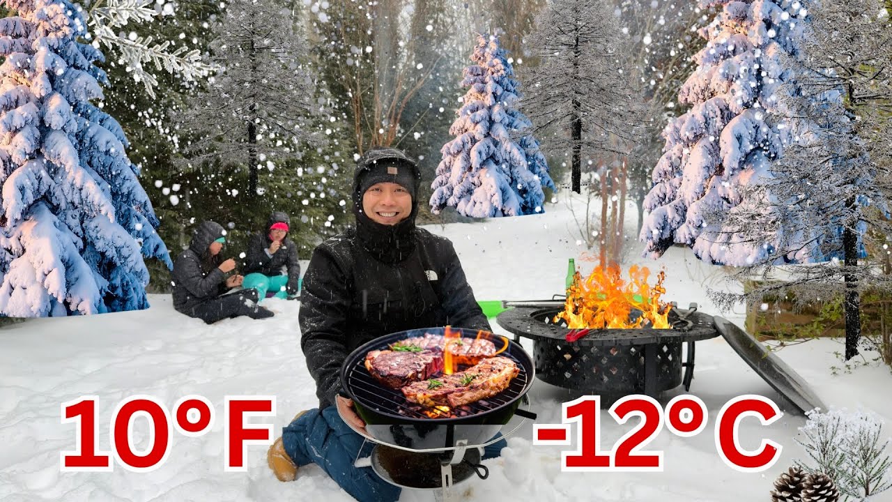 Nướng Sườn Bò Hàn Quốc Giữa Bão Tuyết Ở Mỹ – Lạnh Mà Ấm! ❄️🔥