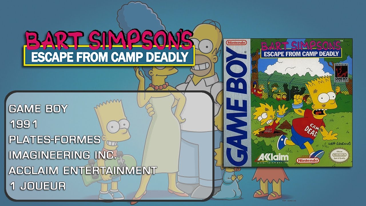 Bart Simpson's escape from Camp Deadly - GAME BOY