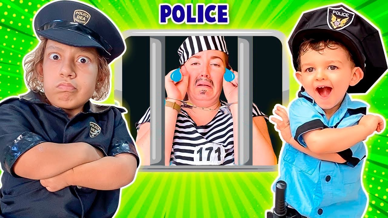Maria Clara MC Divertida finge brincar de ser policial | New Collection Stories for Kids
