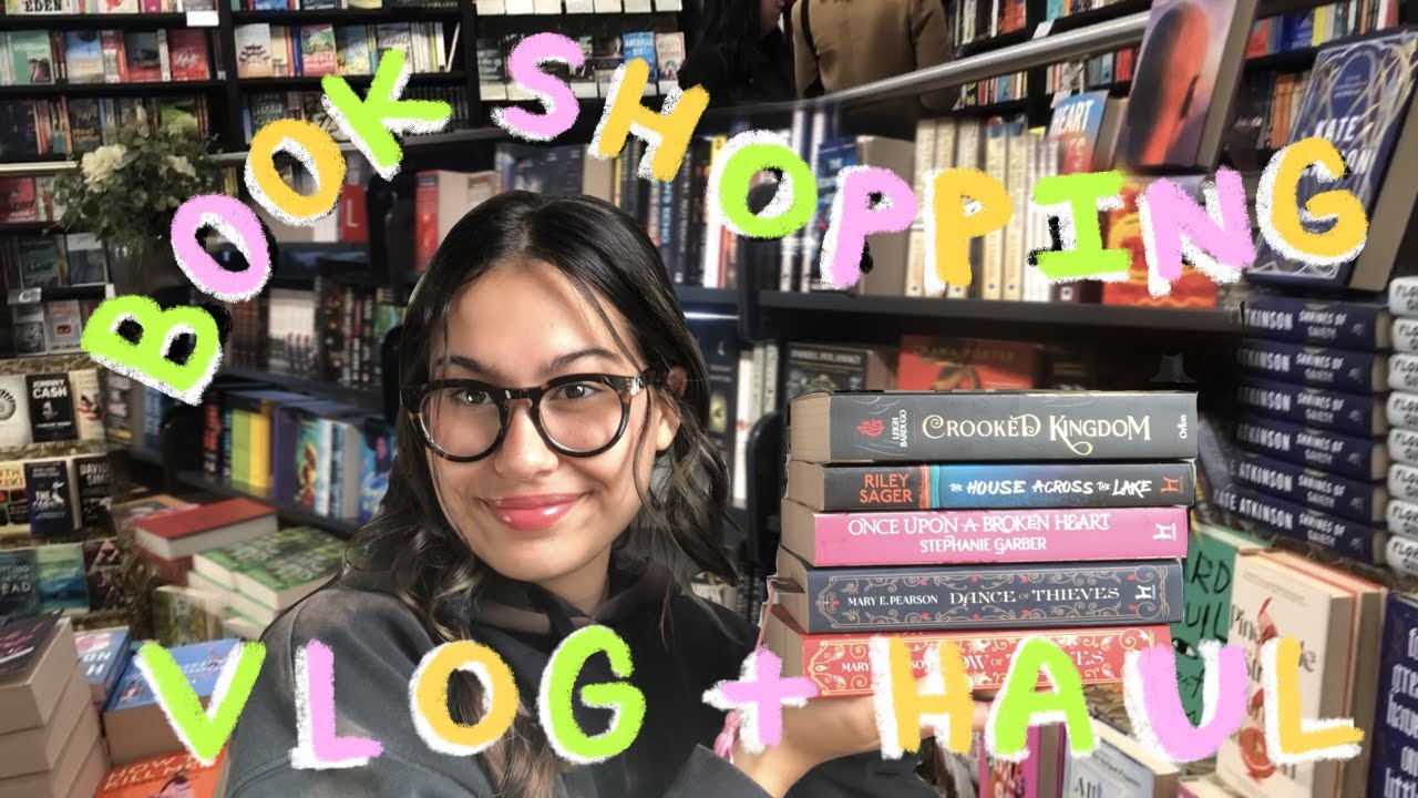 book shopping vlog & haul :) fantasy, romance and cute bookstore vibes