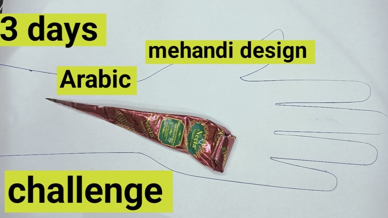 3 days Arabic mehndi design challenge//अरेबिक मेहंदी लगाना सीखें// easy Arabic mehndi design