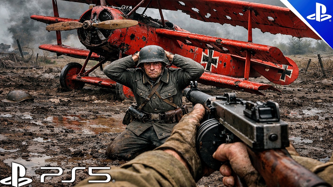 German pilot fails and flees from the Americans - Battlefield / Immersive Gameplay [PS5 4K]