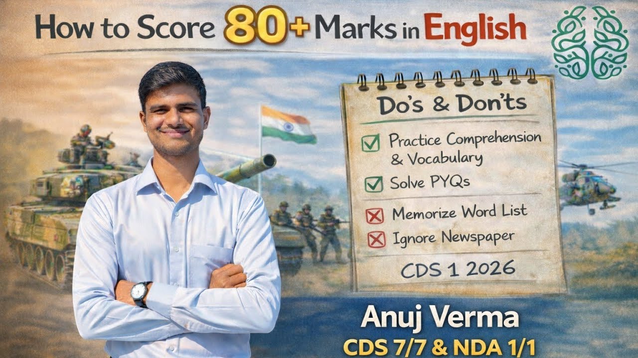 How to Score 80+ in English | CDS 1 2026 | Strategy That Actually Works