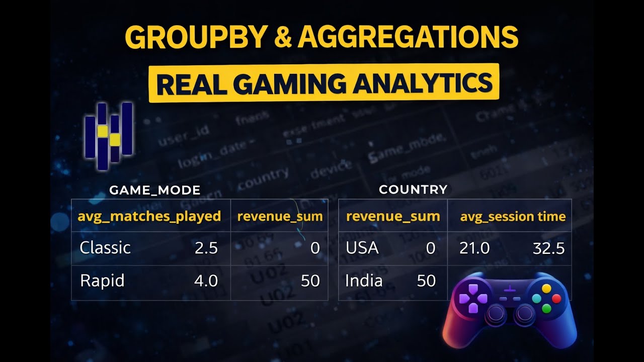 Pandas GroupBy & Aggregation Explained with Real Analytics Questions | Data Analyst Interview Prep