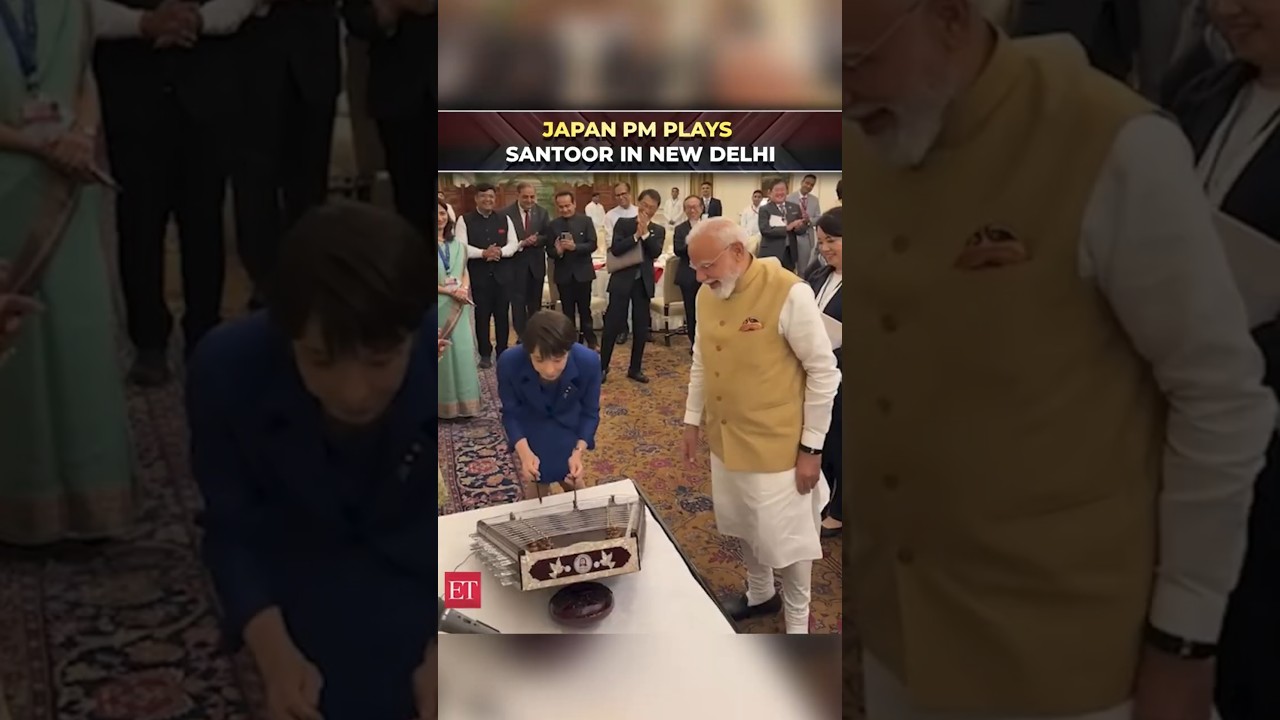 Watch: Japan PM Sanae Takaichi plays santoor during PM Modi's cultural event in New Delhi