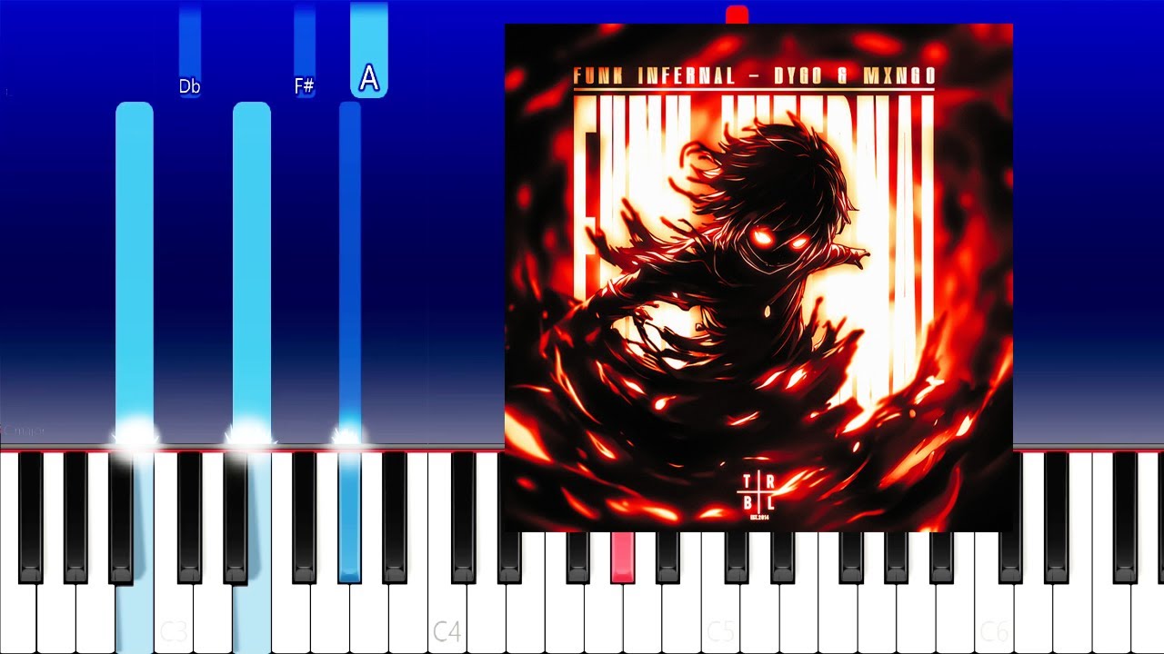 DYGO _ Mxng0 - FUNK INFERNAL [Brazilian Phonk](Piano Tutorial)