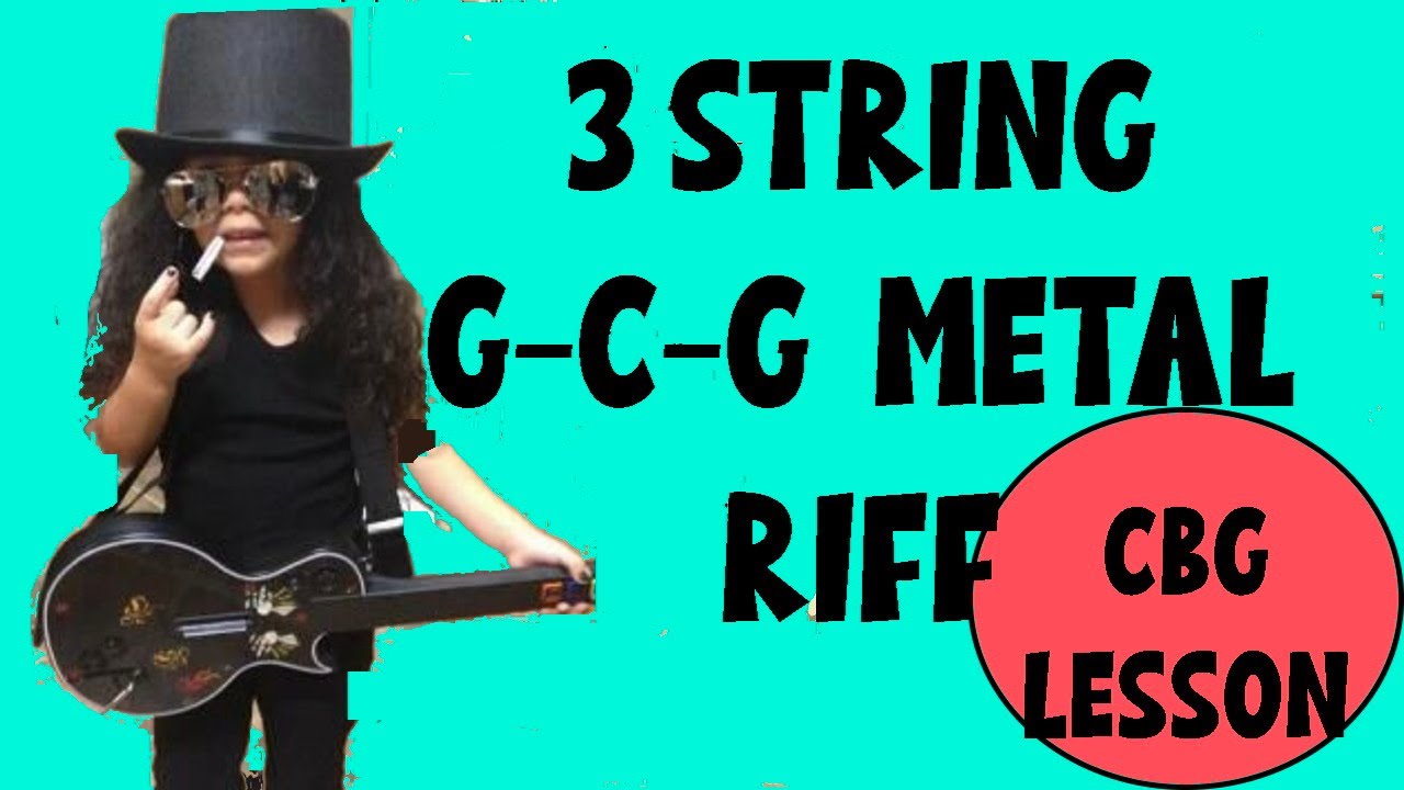 3 String GCG Metal Riff #cbg #cigarboxguitarlesson