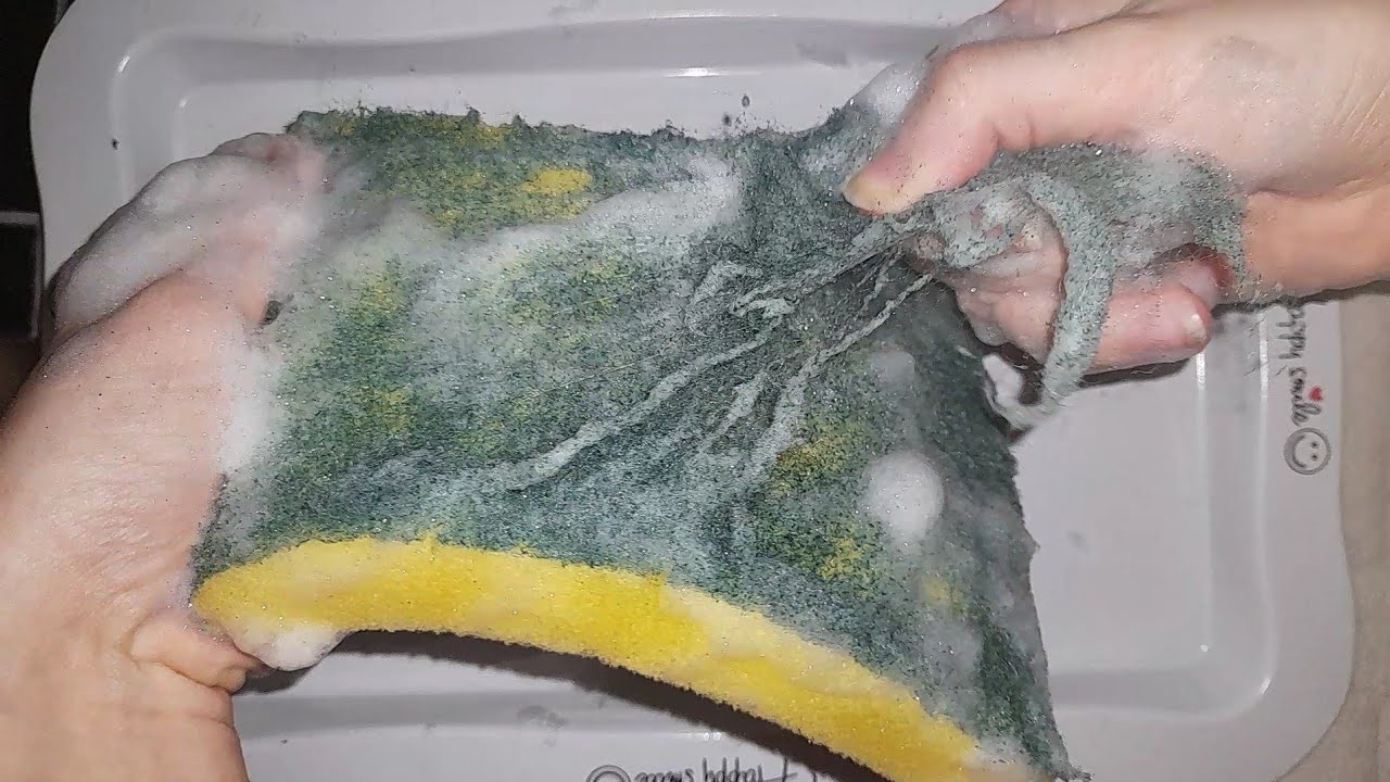 Old sponge very soapy rpnng