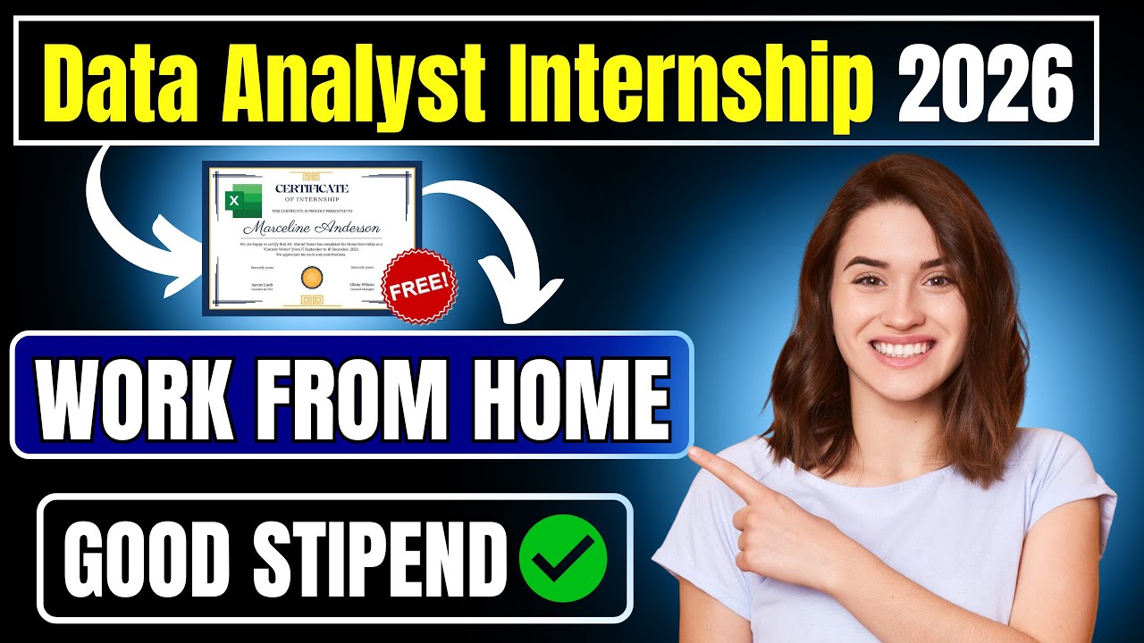 Part Time Data Analyst Internship | Work From Home | With Stipend | Open for All 🔥