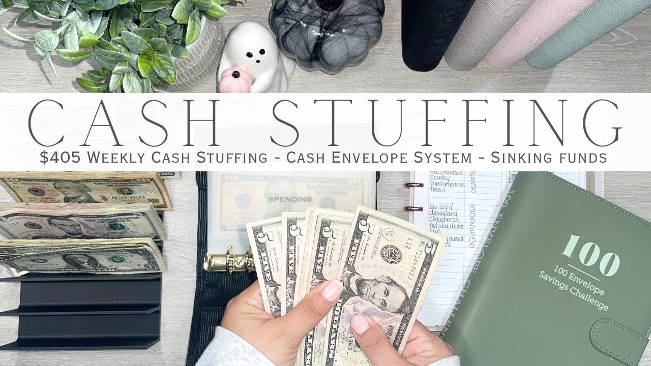 Cash Stuffing $405 | Weekly Cash Stuffing | Cash Envelope System | Sinking Funds & Savings