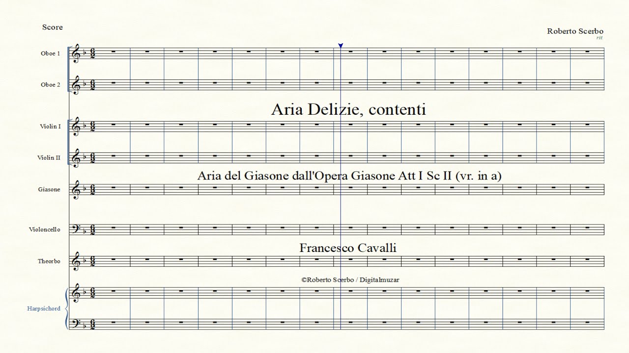 Aria Delizie contenti - Opera Giasone - in a - F Cavalli