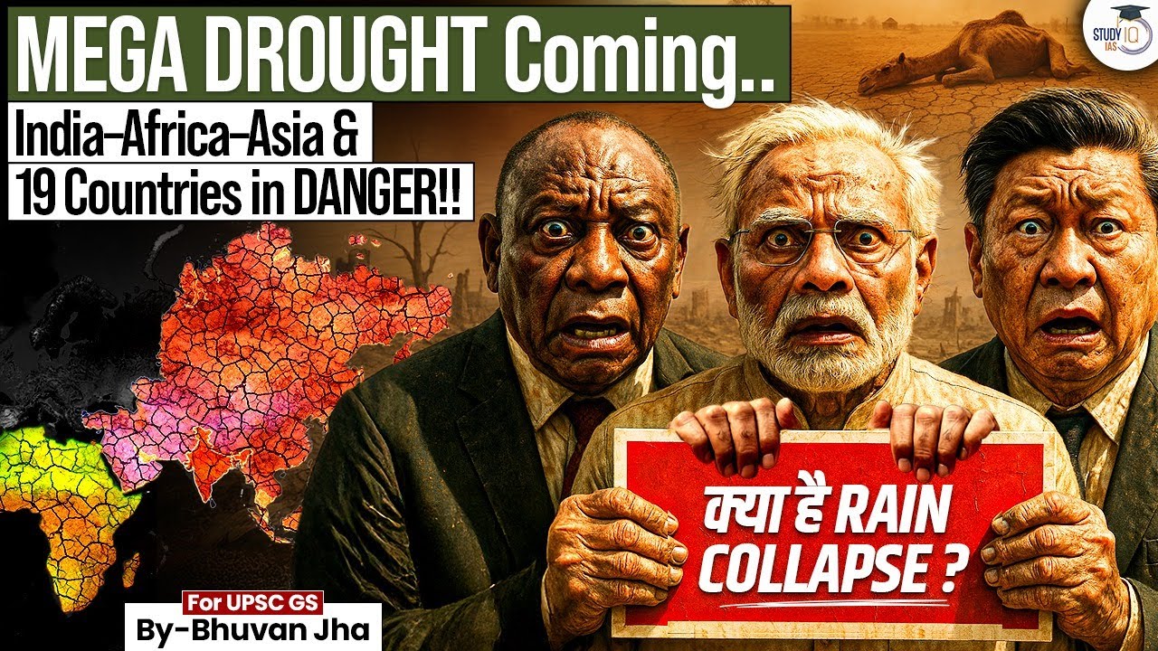Mega Drought Alert! | Rain Collapse Threatening India, Asia & Africa | UPSC | StudyIQ