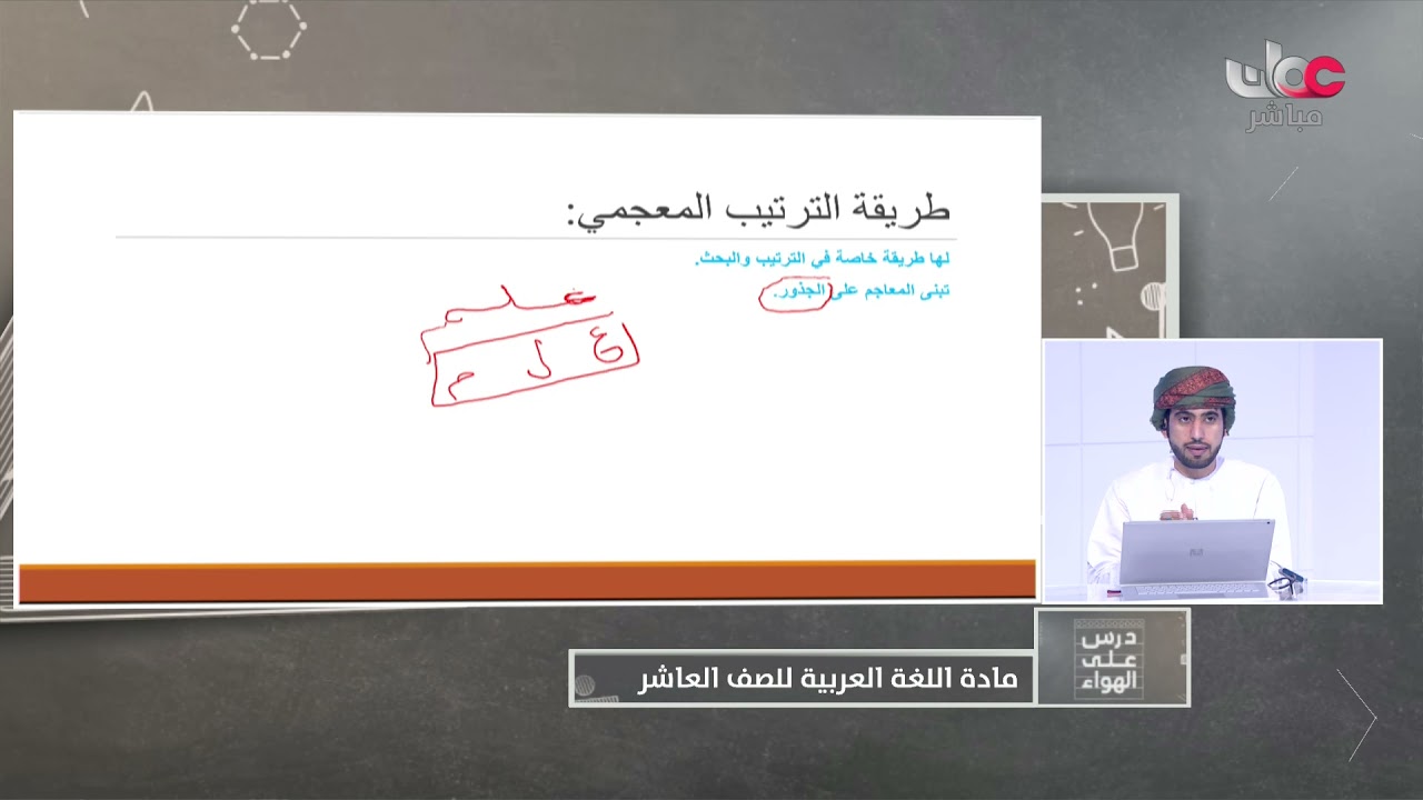 المعاجم اللغوية - اللغة العربية للصف العاشر الفصل الأول