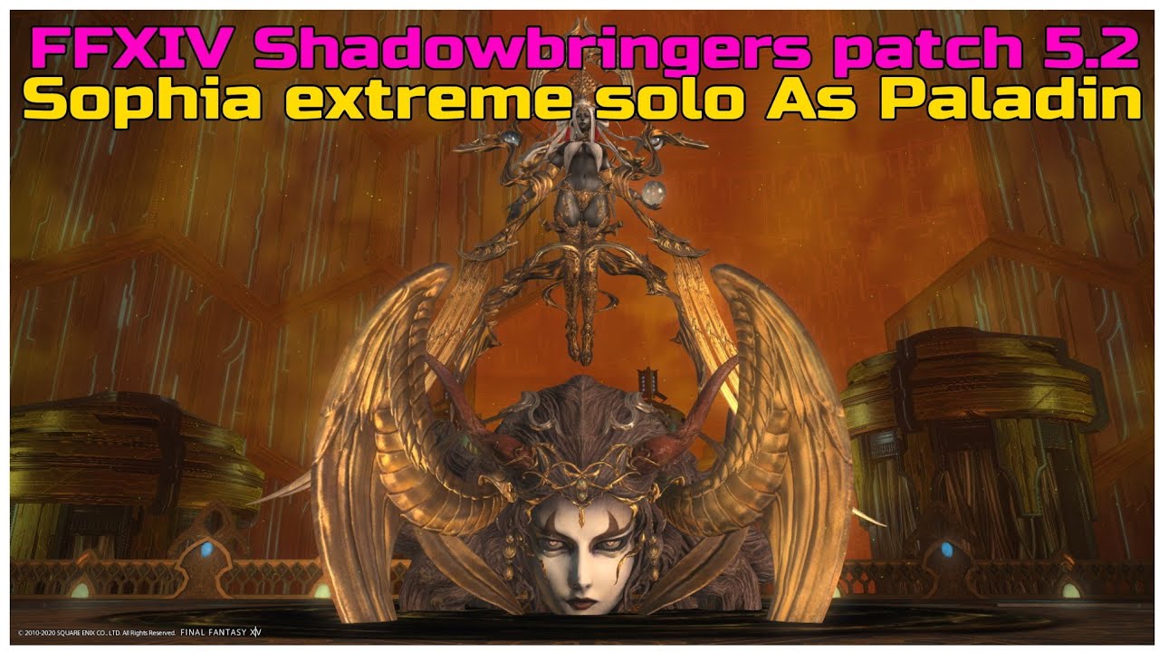 FFXIV Shadowbringers patch 5.2 Soloing Sophia extreme as a Paladin
