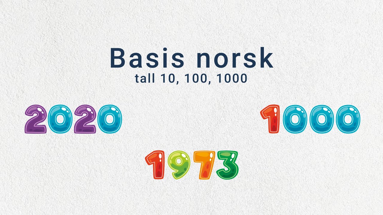 Tema: Basis norsk A1. Tall 10, 20, 30...100