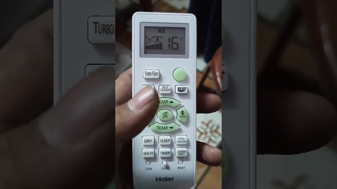 Haier ac remote operation demo