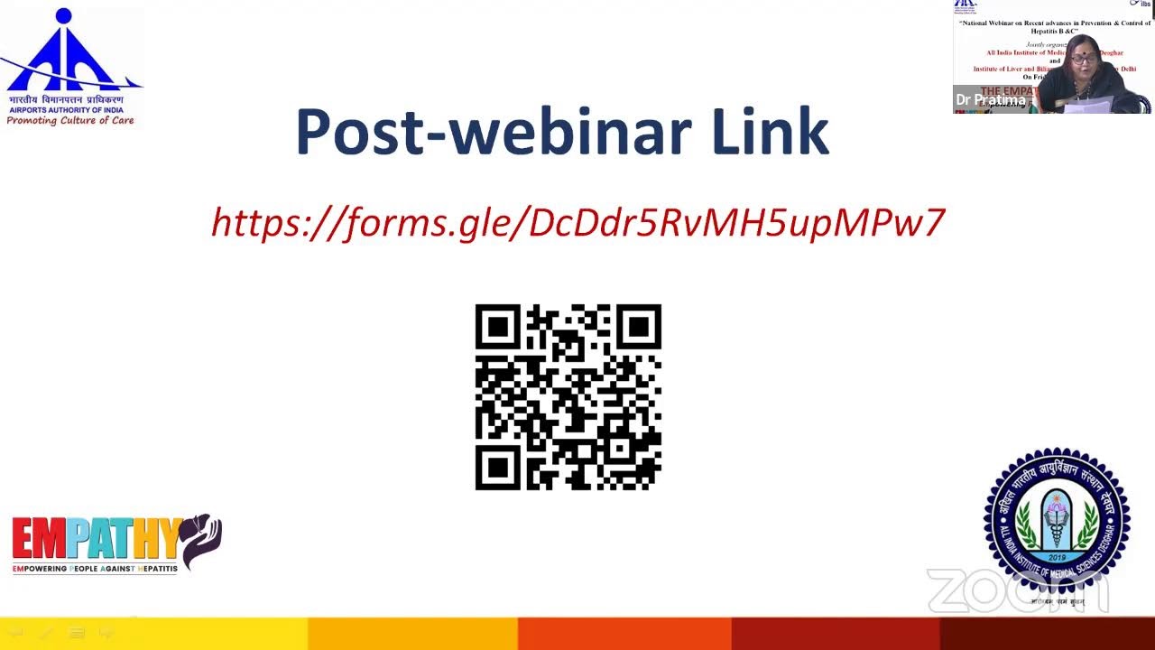 Webinar on “Recent advances in Prevention & Control of Hepatitis B & C