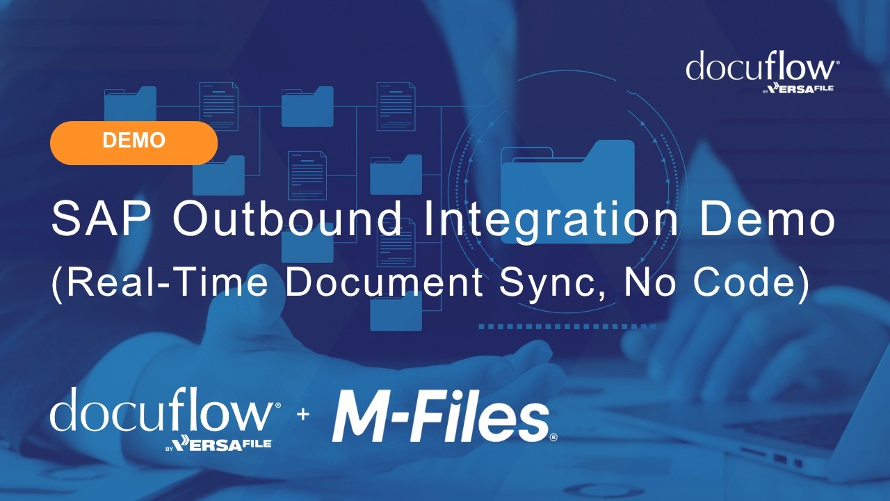 SAP Outbound Integration Demo: docuflow&reg; + M-Files (Real-Time Document Sync, No Code)
