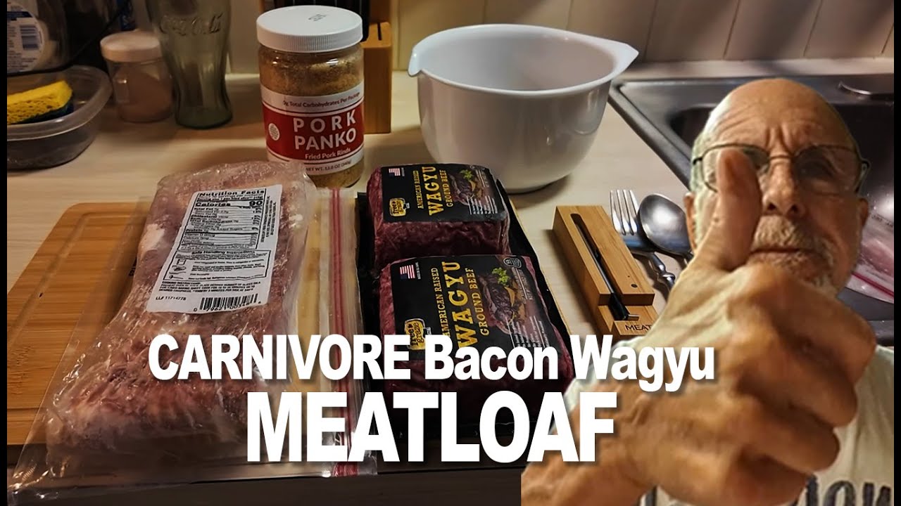 CARNIVORE BACON WAGYU GROUND BEEF MEATLOAF - in Air Fryer - SIMPLE AND FAST