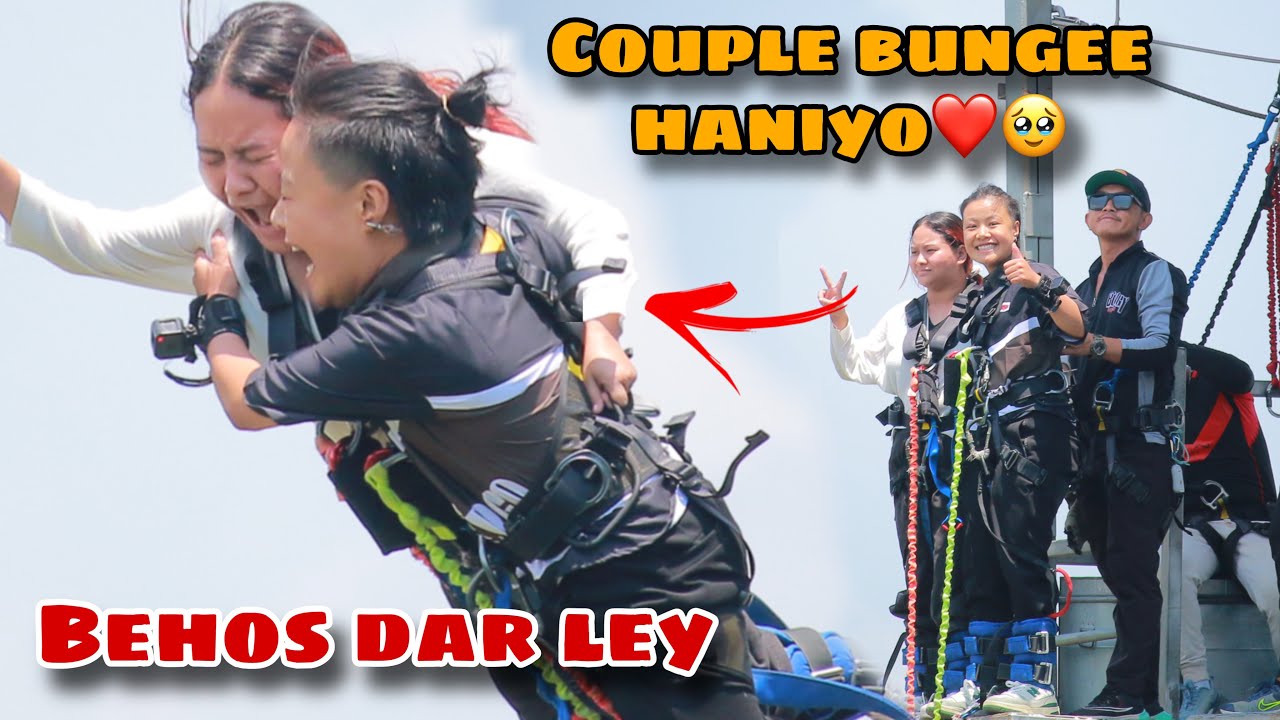 FUNNIEST REACTION 😂ESTO DAR KAILEY LAGEYKO THIYENA 🥹🙏 COUPLE BUNGEE PANI HANIYO ❤️ BEHOS JHANNAI