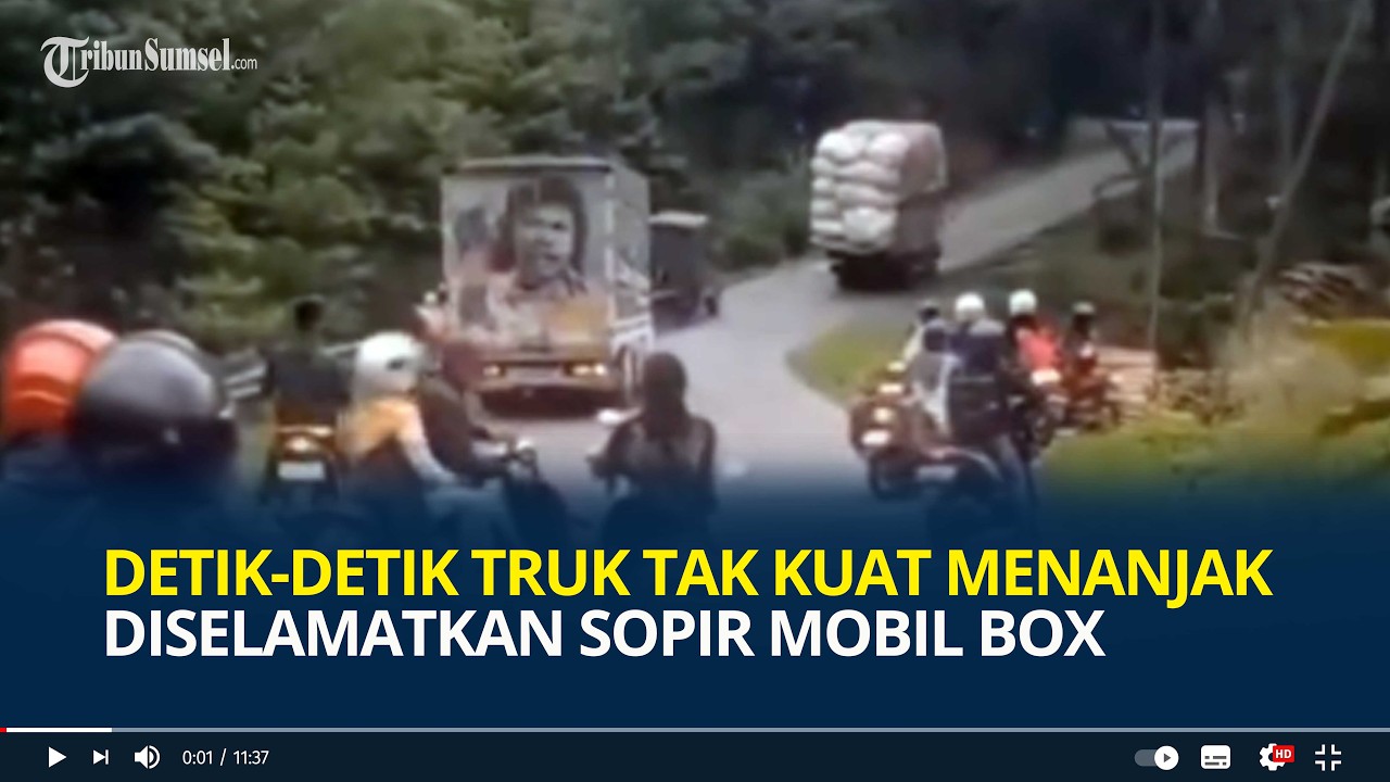 Detik-detik Mencekam Truk Tak Kuat Menanjak Diselamatkan Sopir Mobil Box di Tanjakan Siroto Wonosobo