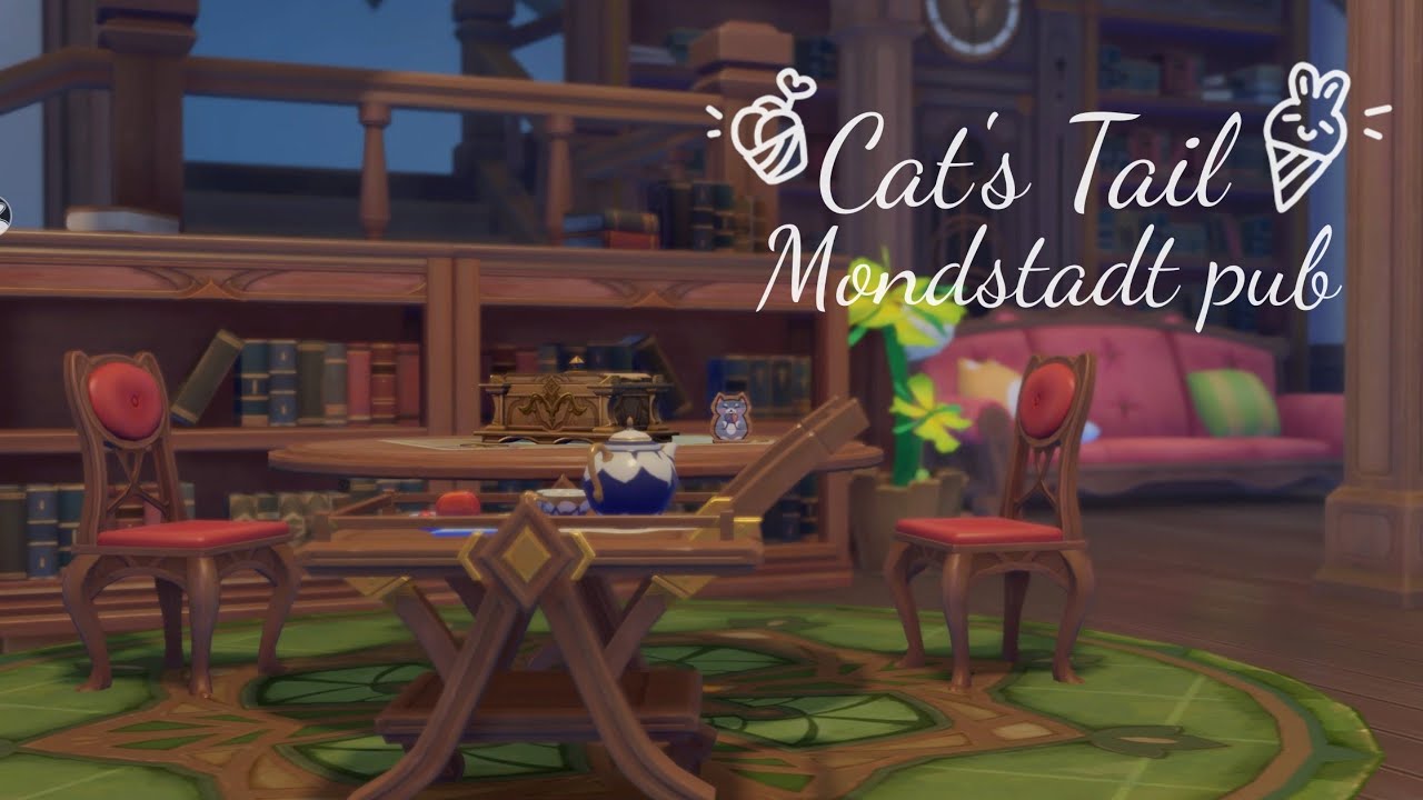 [Genshin Serenitea Pot] The Cat's tail || Mondstadt Interior || Stop motion tutorial