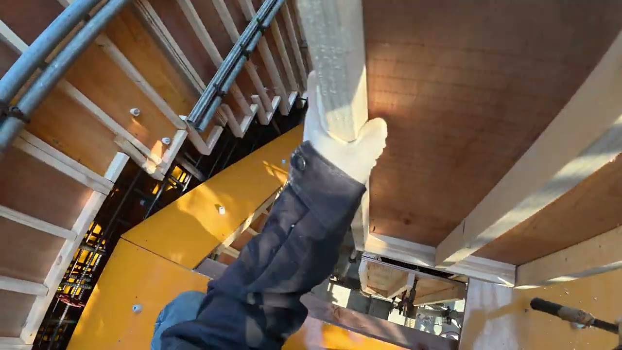 POV Installing Stair Slope Formwork Japan Jobsite ASMR