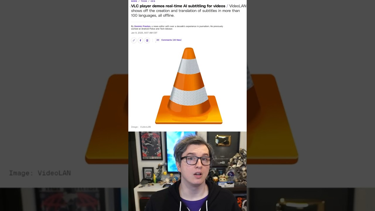 VLC's new AI subtitle and translate feature #ai #vlcmediaplayer #technology