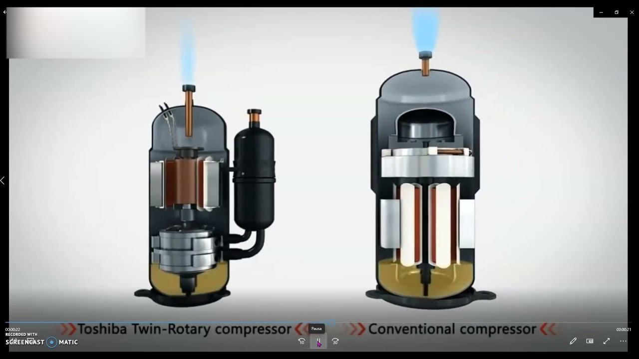 l'interno di un compressore inverter vs tradizionale