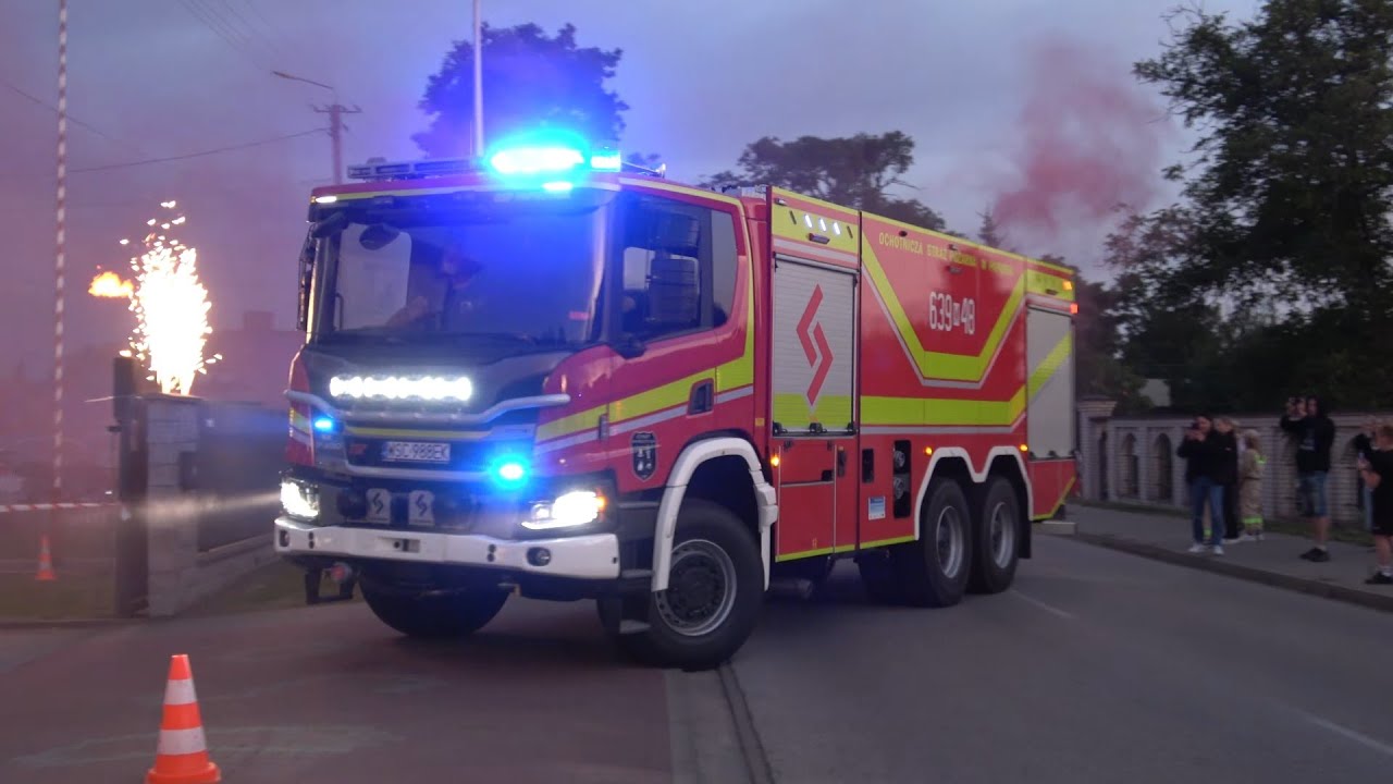 Powitanie nowego 639[M]48 GCBA 10/61 Scania P450 XT/PS Szczęśniak w OSP Paprotnia