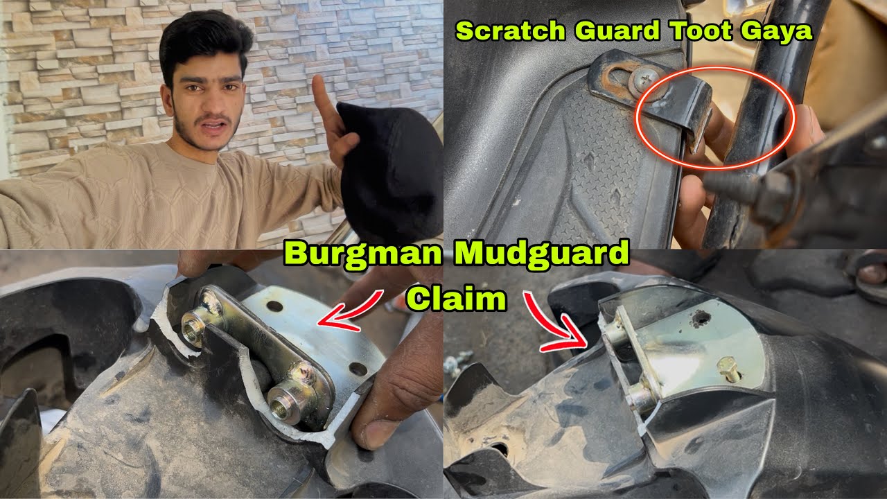 Burgman Ke Mudguard Me Claim Laga diya👍🏻