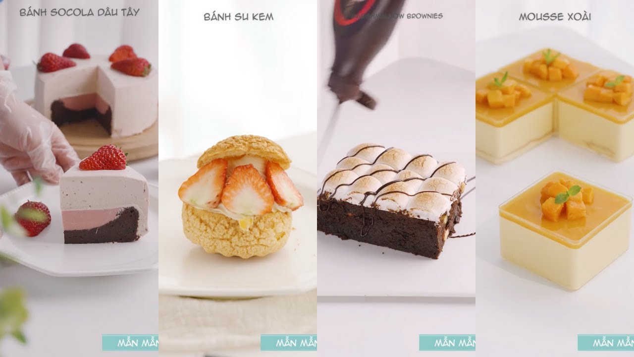 | Eng | Easy Cooking -  Choux au Craquelin, Mango Mousse, Crumble Cheesecake | Douyin ASMR Cooking